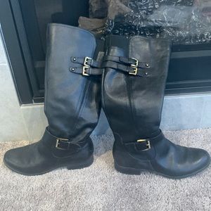 Black Naturalizer Leather Tall Boots Size 9
